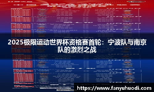 2025极限运动世界杯资格赛首轮：宁波队与南京队的激烈之战
